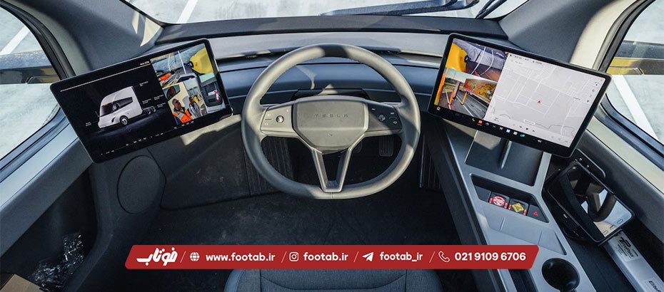 فضای داخل کابین برقی تسلا سمی تراک
